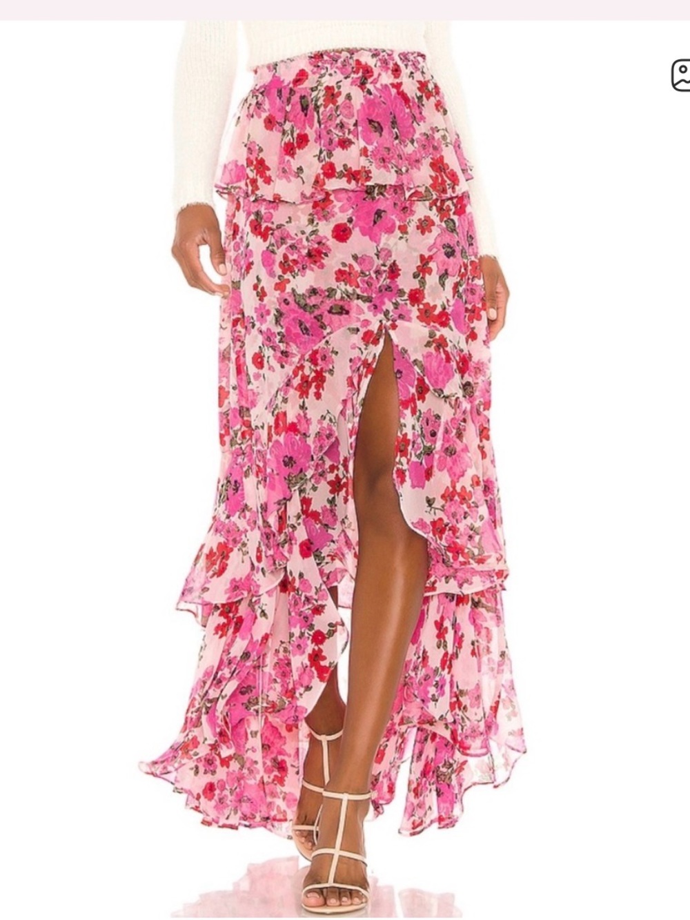 Misa Lucia Small Floral maxi skirt with slit - rare pattern - Picture 5 of 5